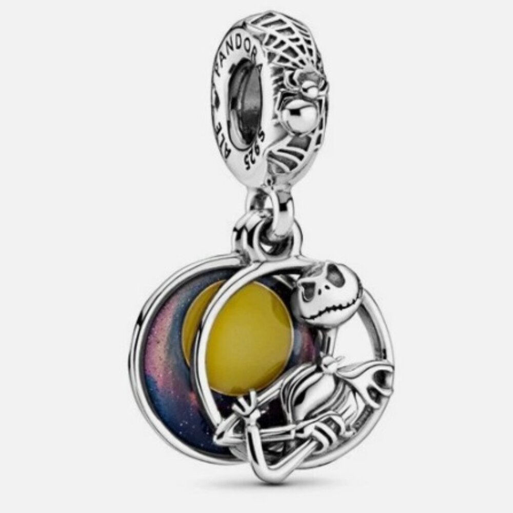 AUTHENTIC PANDORA SS Disney Nightmare Before Christmas Double Dangle 799148C01